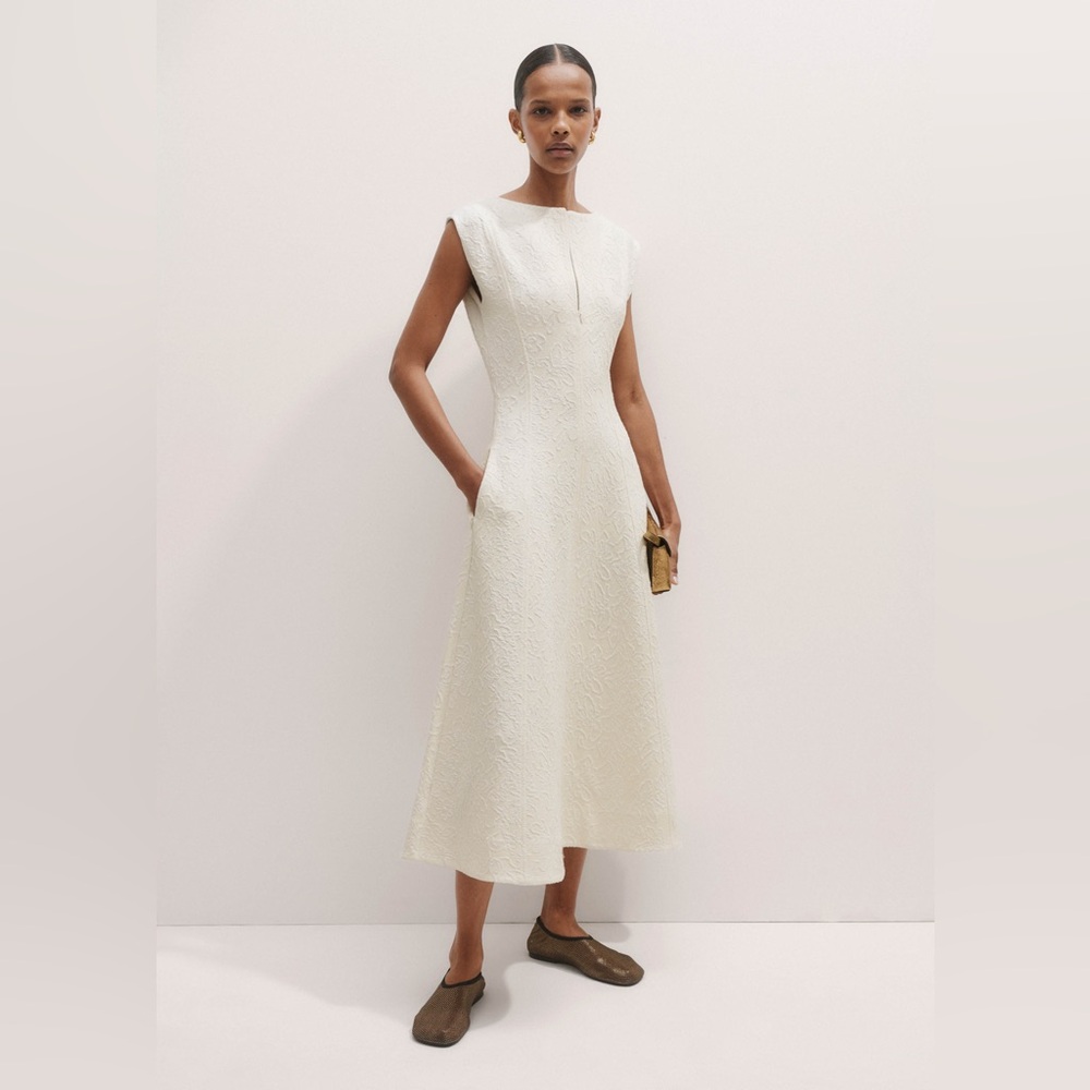ME+EM Jacquard Jersey Midi Dress